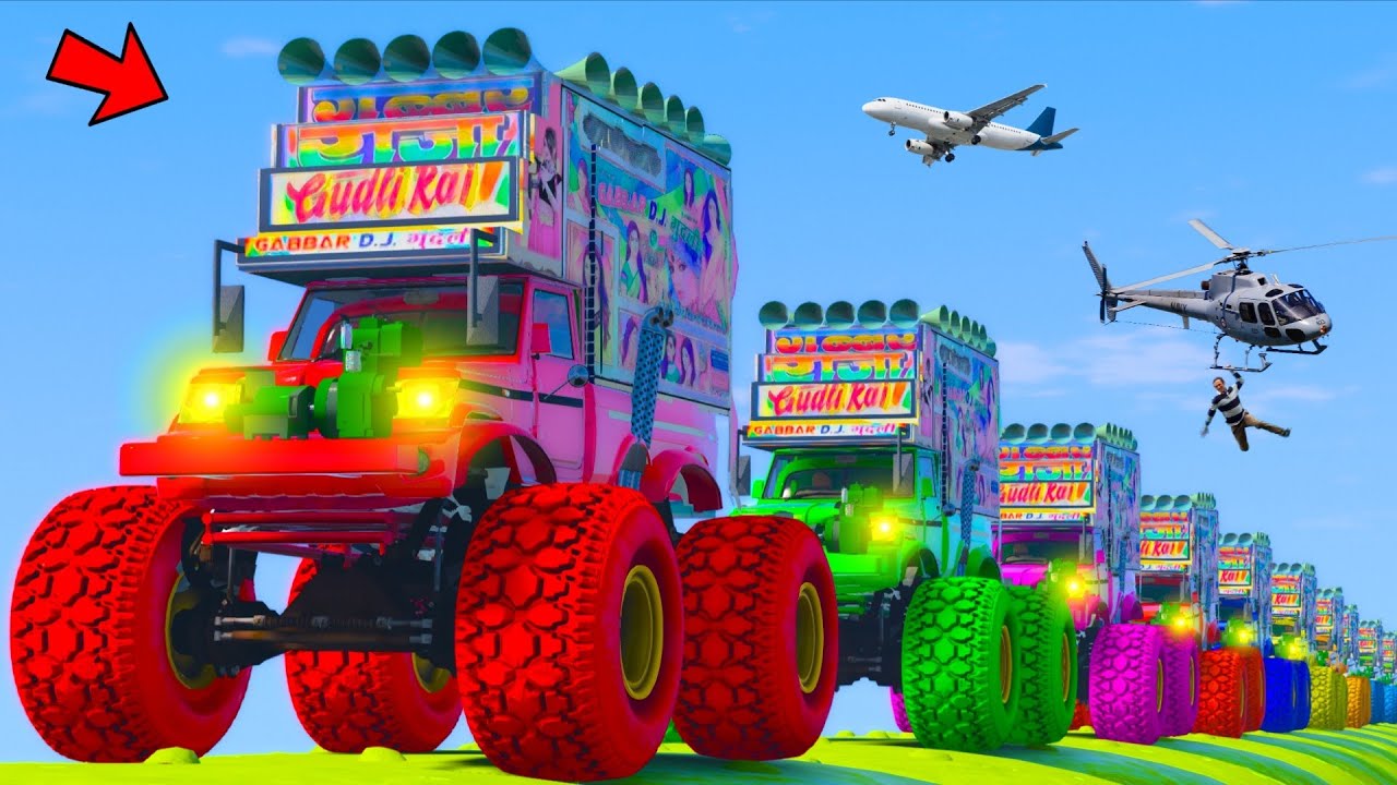 Motu Patlu ने किया Biggest Indian dj Super Mega Ramp Challenge 😱😱😱 GTA-5