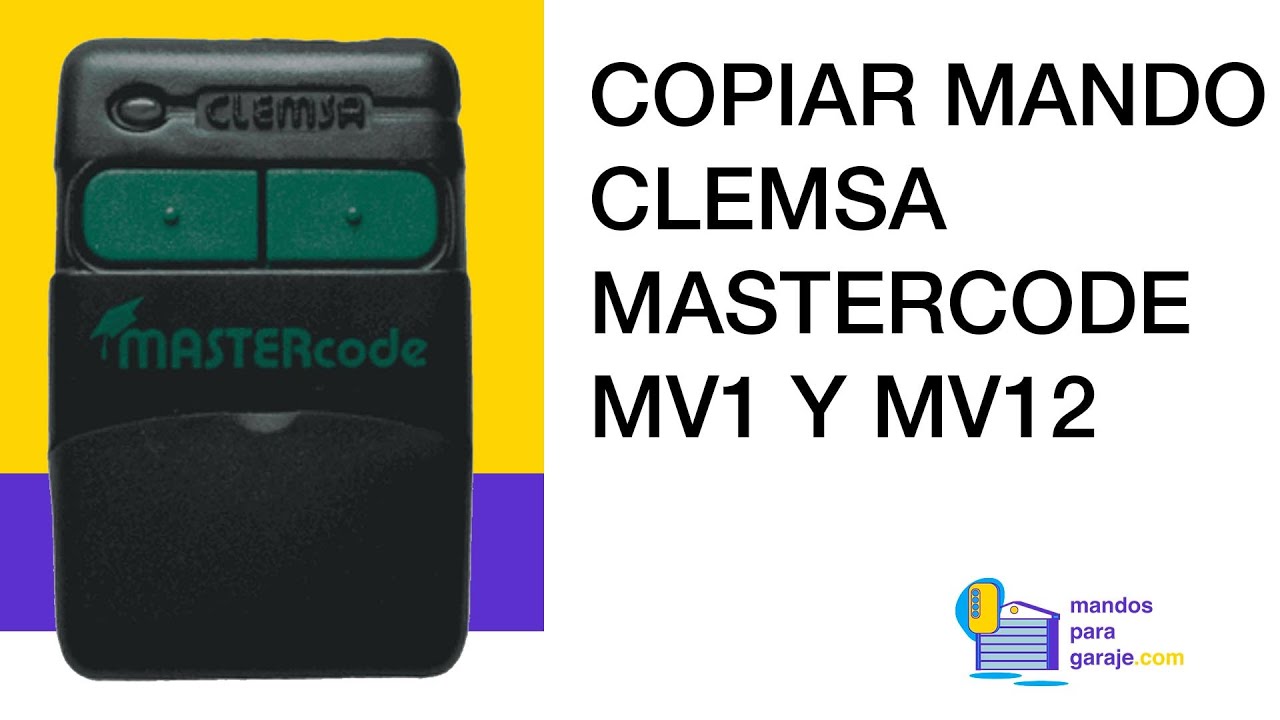 Cómo Copiar Mando CLEMSA MASTERCODE MV12 Incluso Con Código de Instalador💥