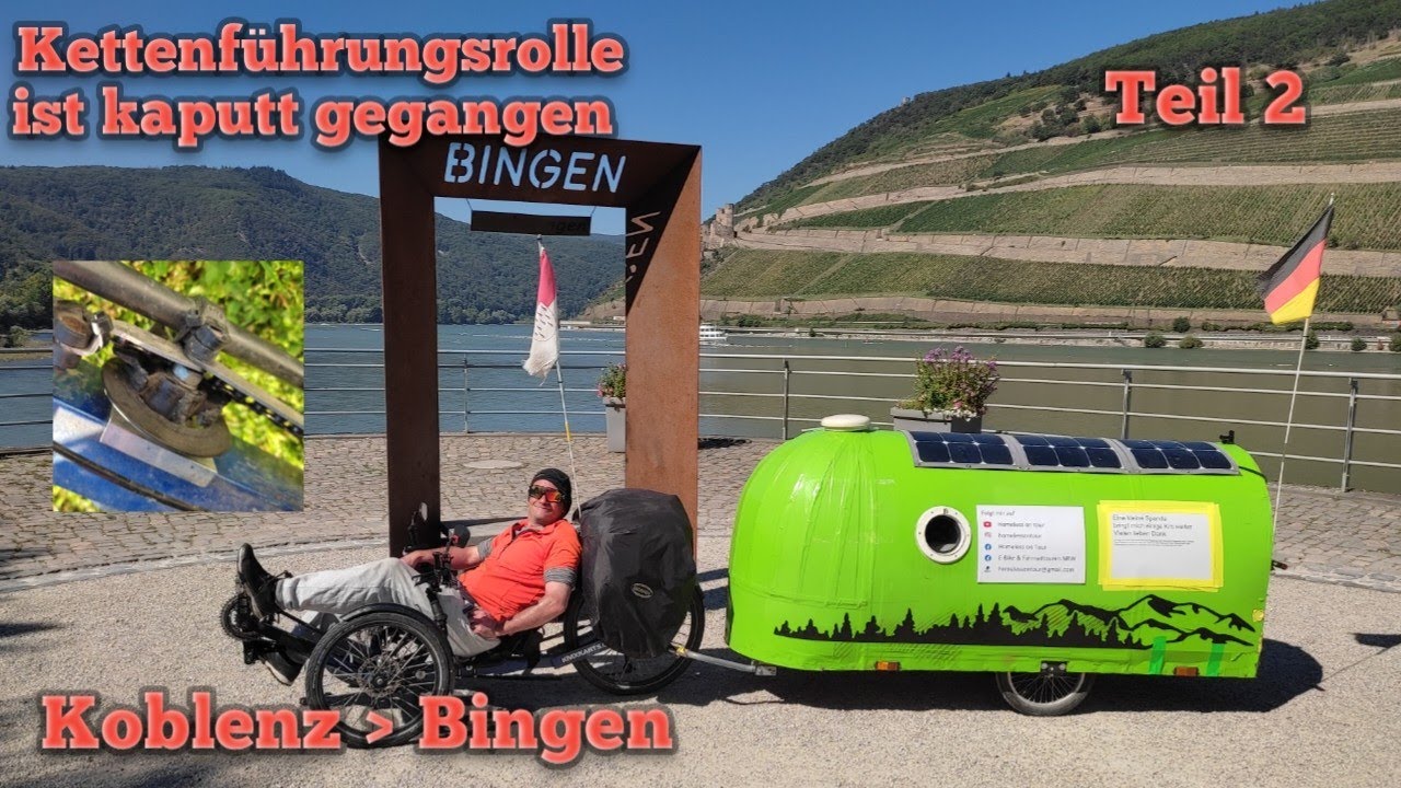 Fahrrad Reise von Köln zum Bodensee (Rheinradweg) mit dem Liegerad ohne Motor & Schlafwagen Teil 2