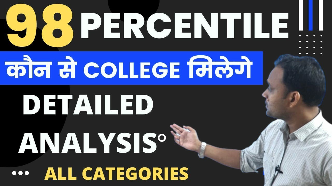 98 PERCENTILE |EXPECTED LIST OF ALL COLLEGES WITH BRANCH |ALL CATEGORY @EduEasycounselling