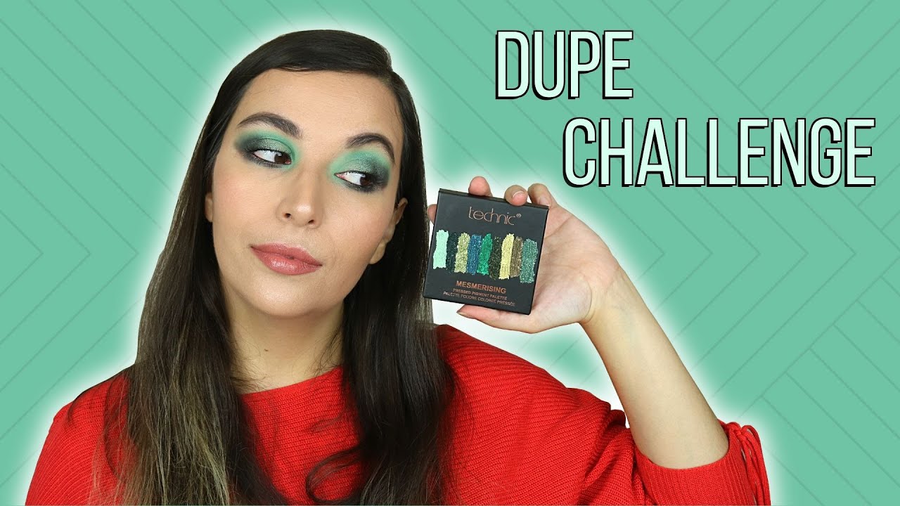 Technic Mesmerising Palette VS Huda Emerald Obsessions Look // Dupe Challenge Series