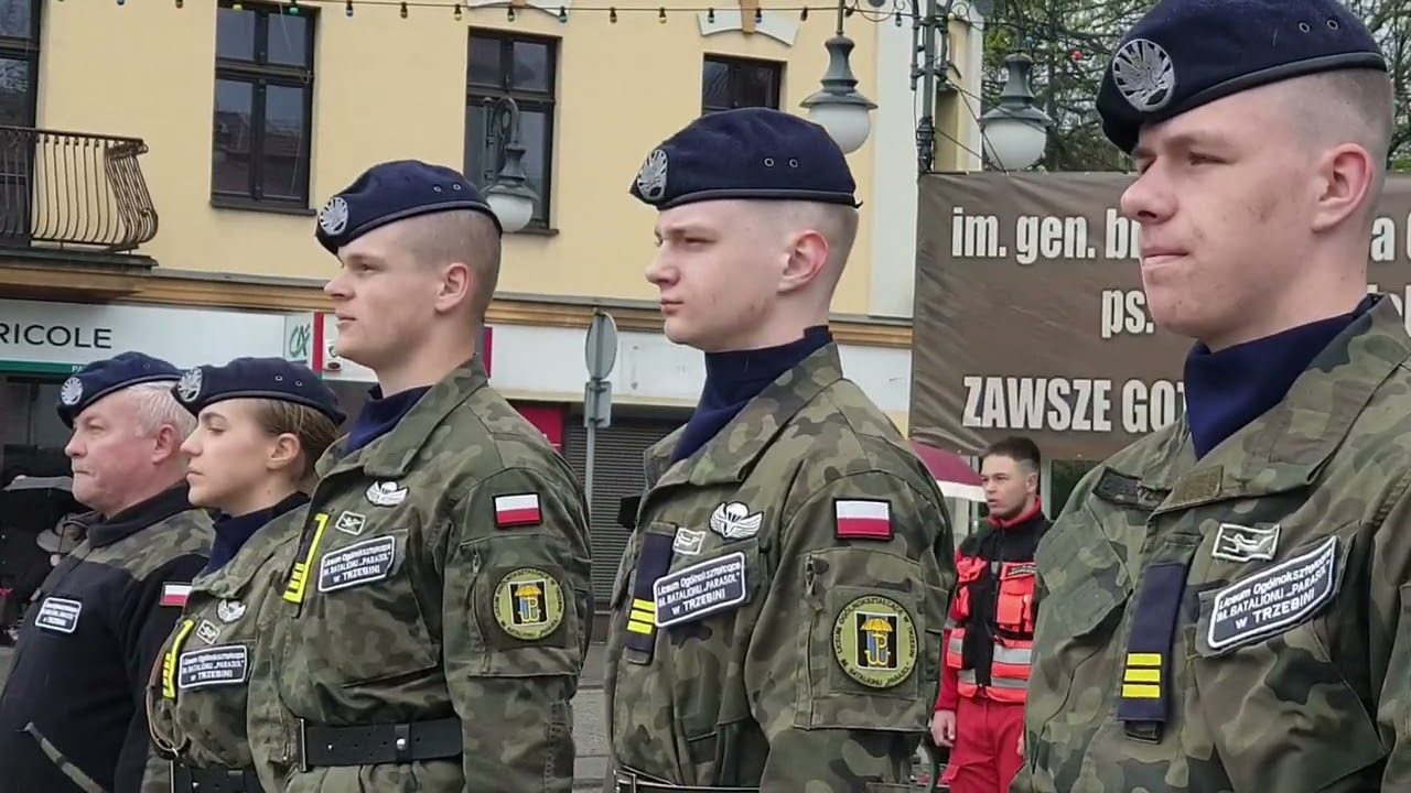Przysięga żołnierzy WOT w Trzebini 20 04 2024