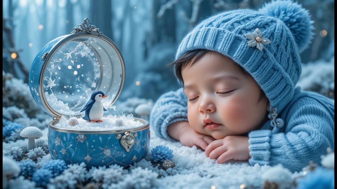 Penguin Snow Dream 🐧 Gentle 3 Hours Baby Lullaby for Sweet Sleep 
