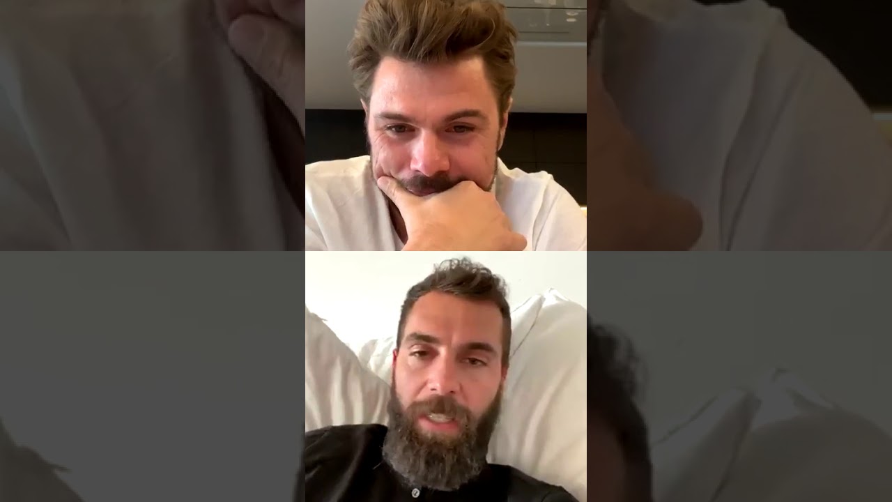 Stan Wawrinka and Benoit Paire talking on Instagram Live during quarantine 10-04-2020 (Part I)