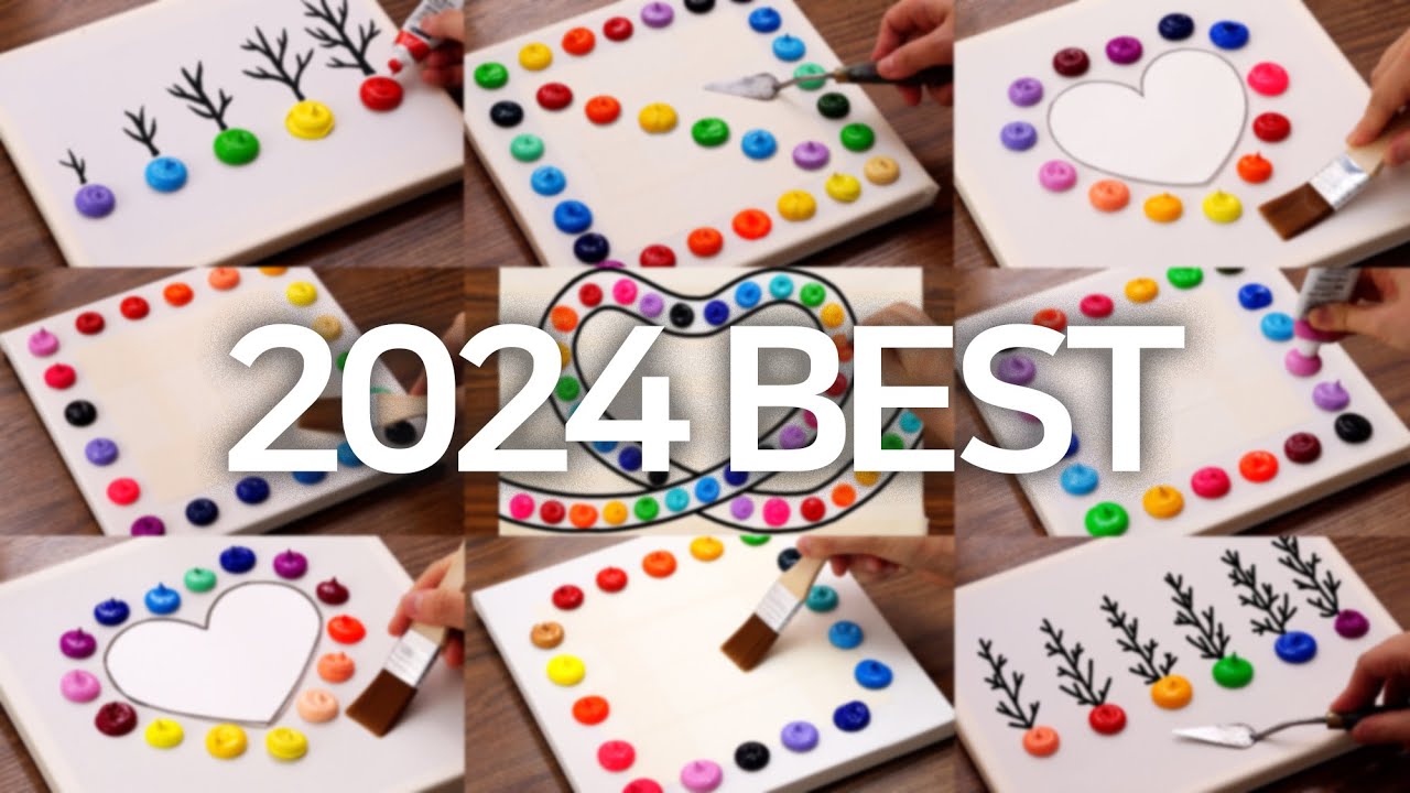 2024 BEST Acrylic Painting Tutorial Video｜Satisfying Relaxing ASMR