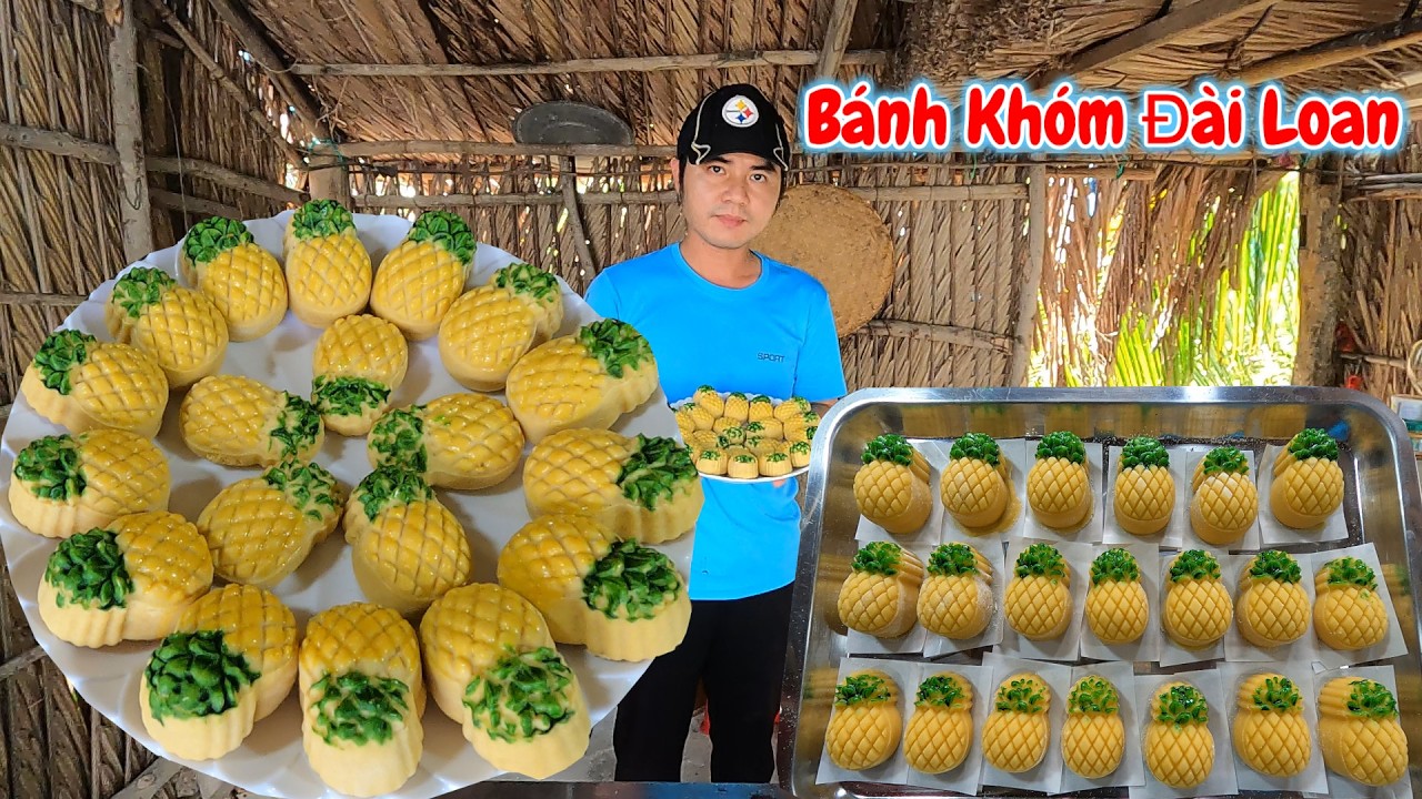 Cách Làm BÁNH KHÓM ĐÀI LOAN Đơn Giản Đẹp Mắt | Thuận Miền Tây#183