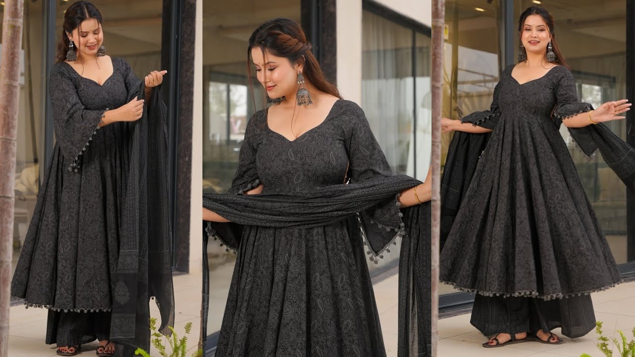 Trendy🔥16panel anarkali kurti cutting and stitching/summer Anarkali kurti/Anarkali dress cutting