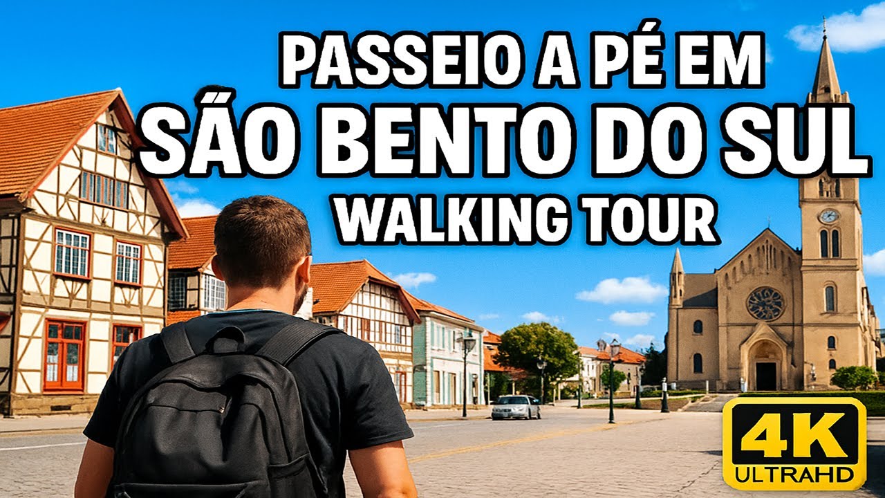 Explorando São Bento do Sul | Relaxing City Walk 4K - 2025