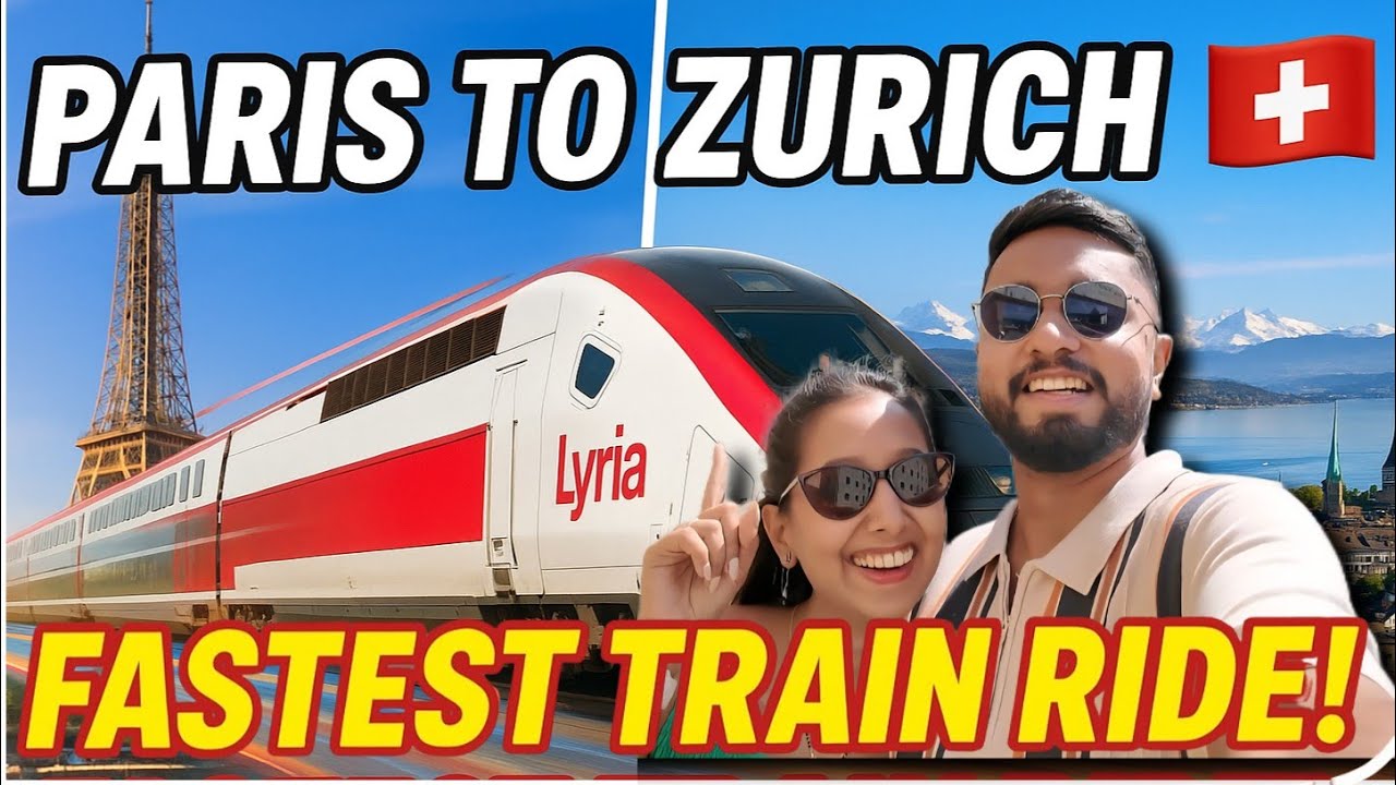 Paris to Zurich in 4 Hours! 🇫🇷➡️🇨🇭 Lyria Bullet Train Full Journey | Fastest Train in Europe