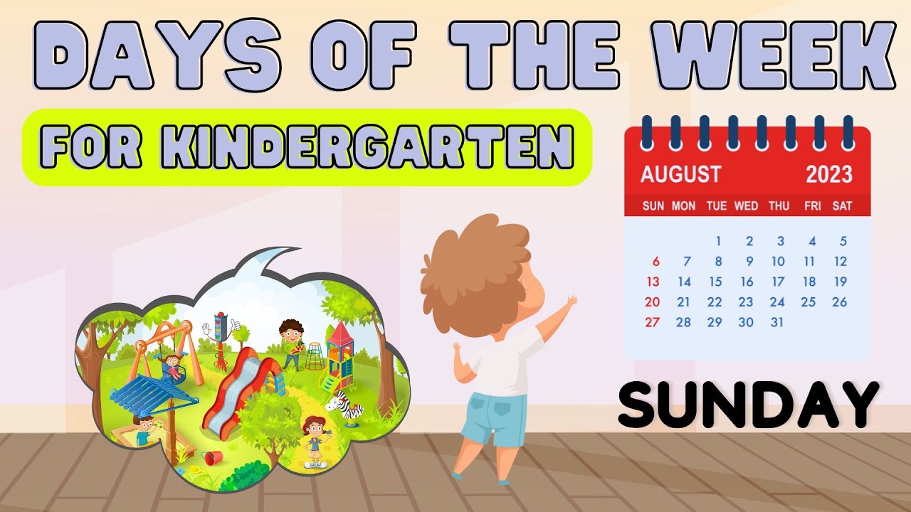 Days of the week for Kindergarten | Learn from the calendar
