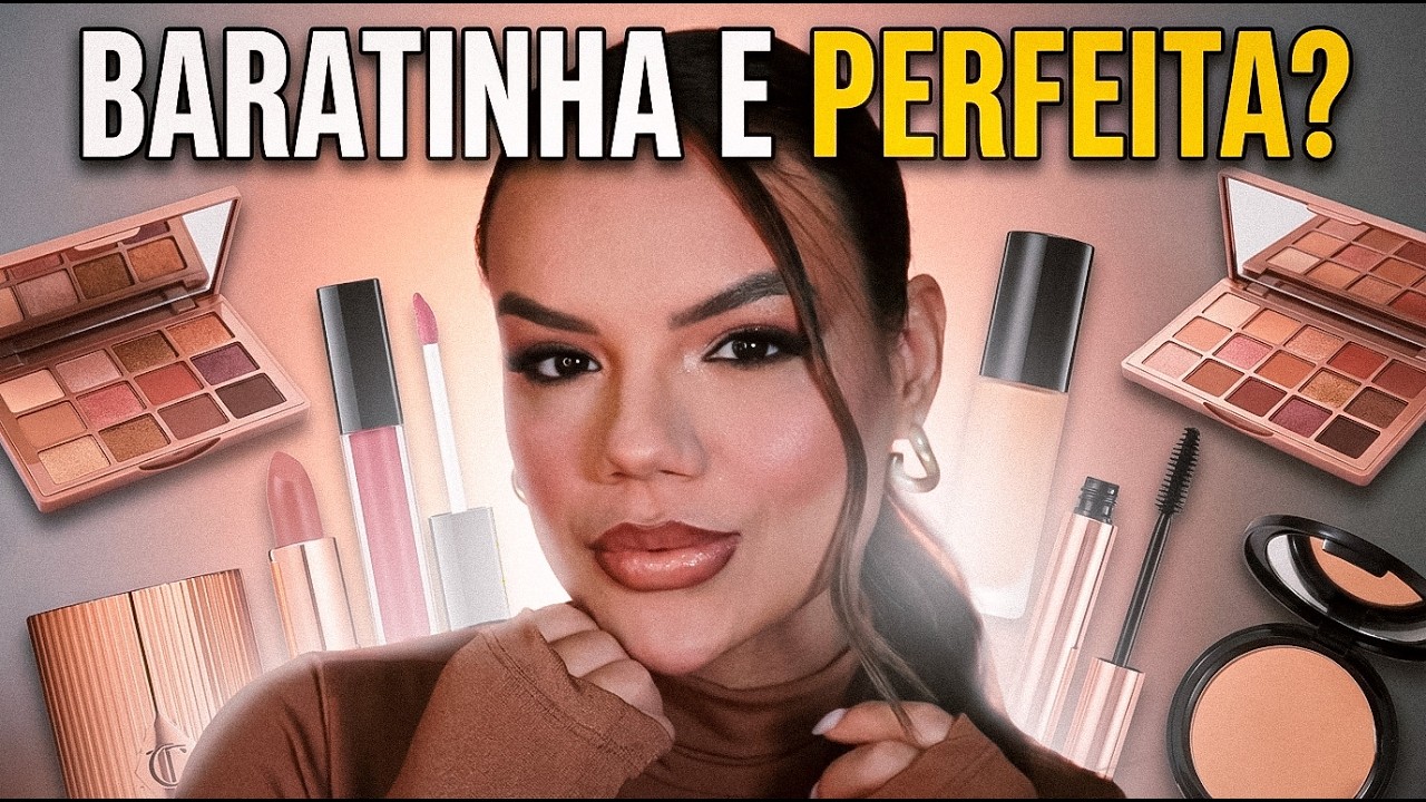 MAQUIAGEM COMPLETA com Produtos NACIONAIS BARATINHOS | Funciona Mesmo?