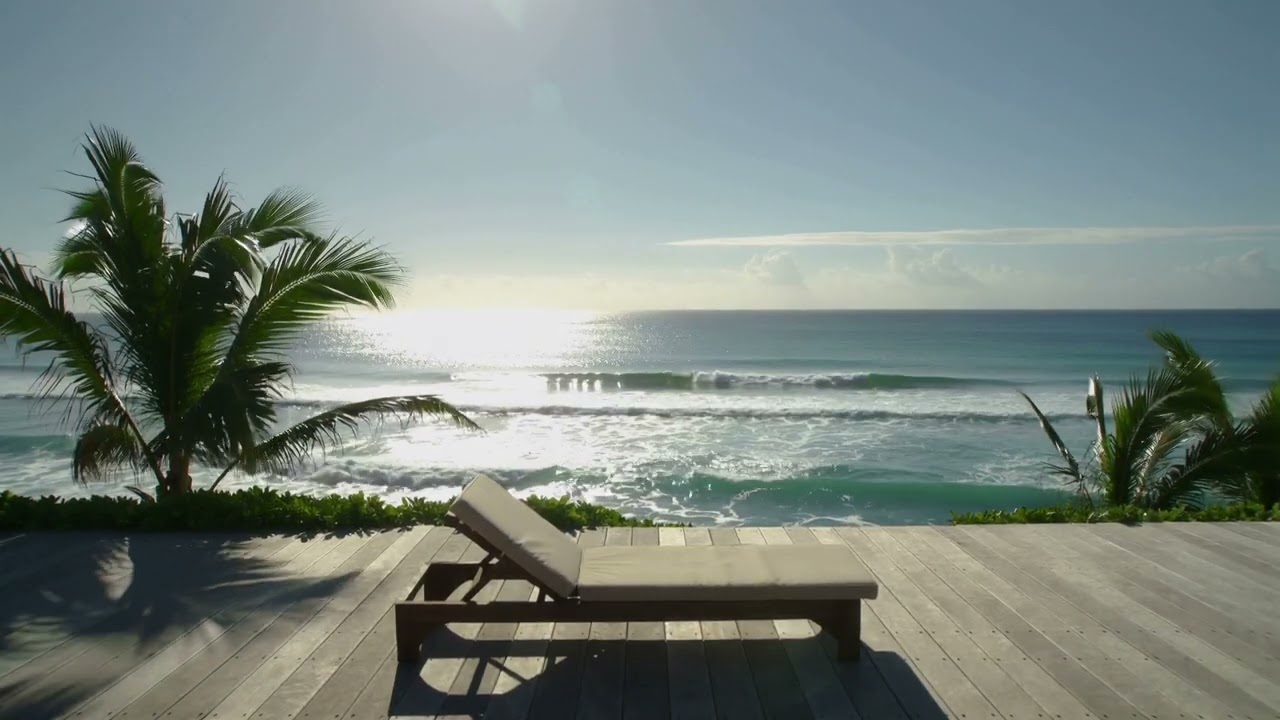 Ocean Waves in Tropical Paradise 🌴 Sunlit Beach Relaxation (8H)
