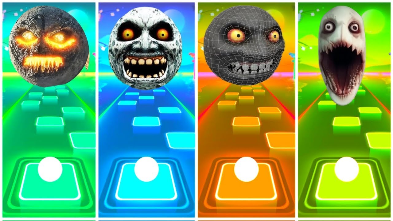Lunar Moon 🆚 Lunar Moon 🆚 Cursed Thomas 🆚 ZOONOMALY Tiles hop Edm-Rush