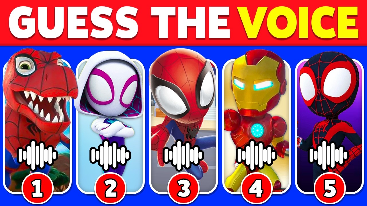 Guess Spidey Characters by Their Voice 🔊🕷️🦸‍♂️ Ultimate Spidey and His Amazing Friends Quiz