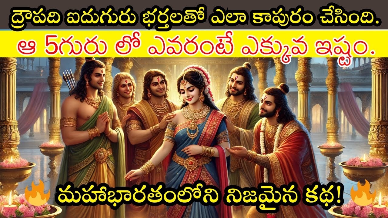 ద్రౌపదికి 5 గురు భర్తలు ఎందుకున్నారు? అసలు కారణం ఏమిటి? || Why Draupadi Married Five Pandavas?