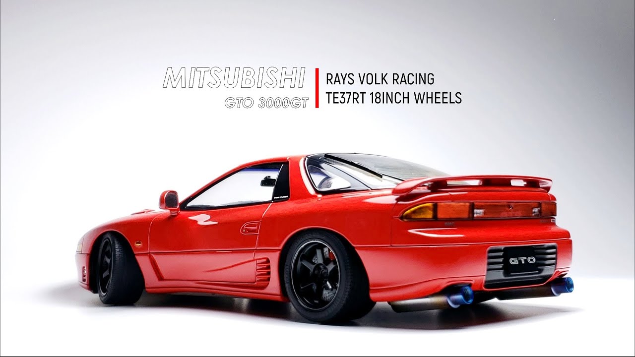 Building 1/24 TAMIYA MITSUBISHI GTO 3000GT VR4 scale model car kit Full build step by step MOD ASMR