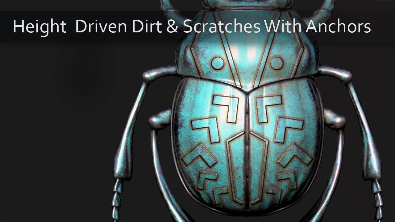 016 Substance Painter Детализация высоты, царапины на кромках Anchor Edge и MatFX HBAO — царапины...