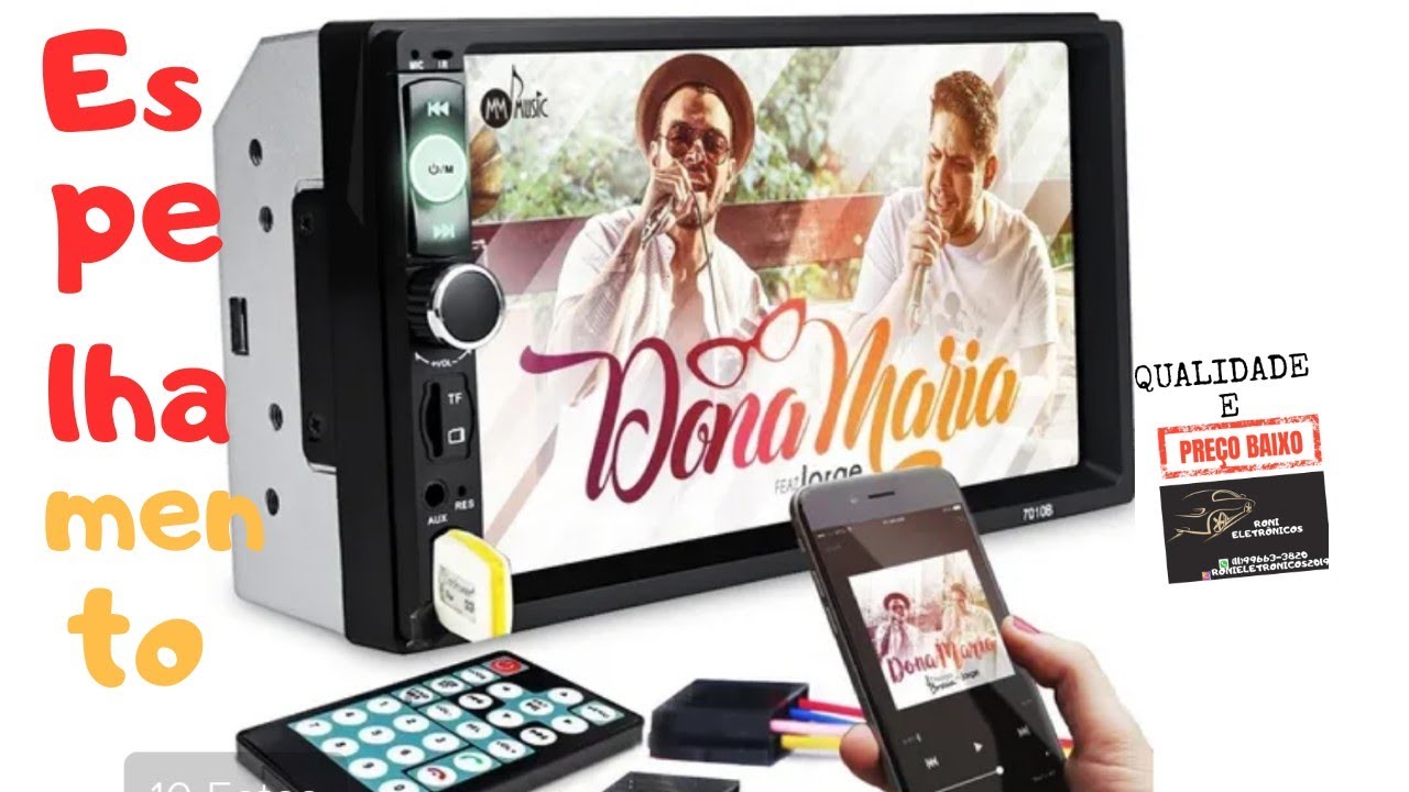 MP5 player 7018b como fazer o espelhamento