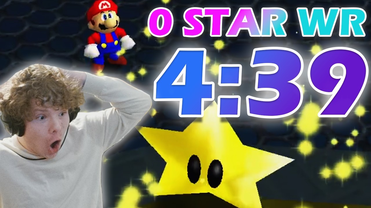 Super Mario Star Road 0 star no HJ speedrun in 4:39.930 [WR]