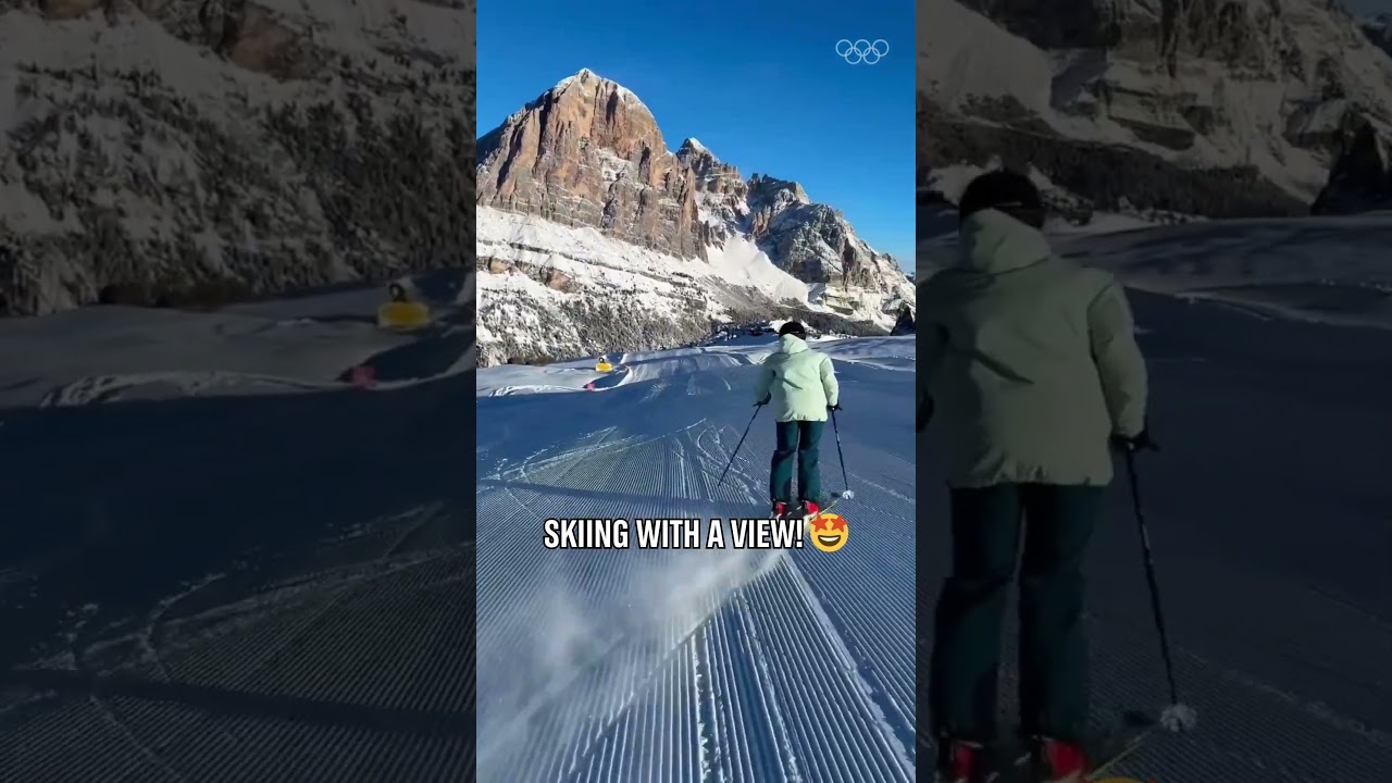 That view of the Dolomites! 😍 Italy's winter playground! 🇮🇹🏔️