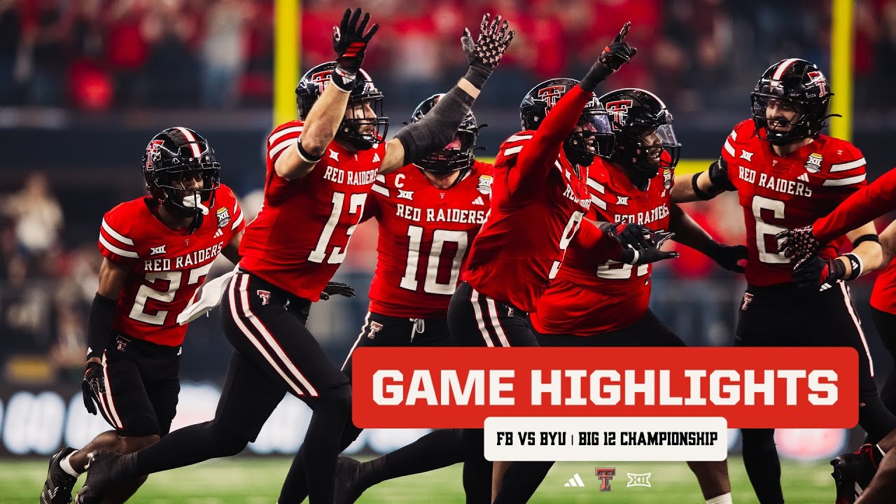 Texas Tech Football vs. BYU: Big 12 Championship Highlights (W 34-7) | December 6, 2025