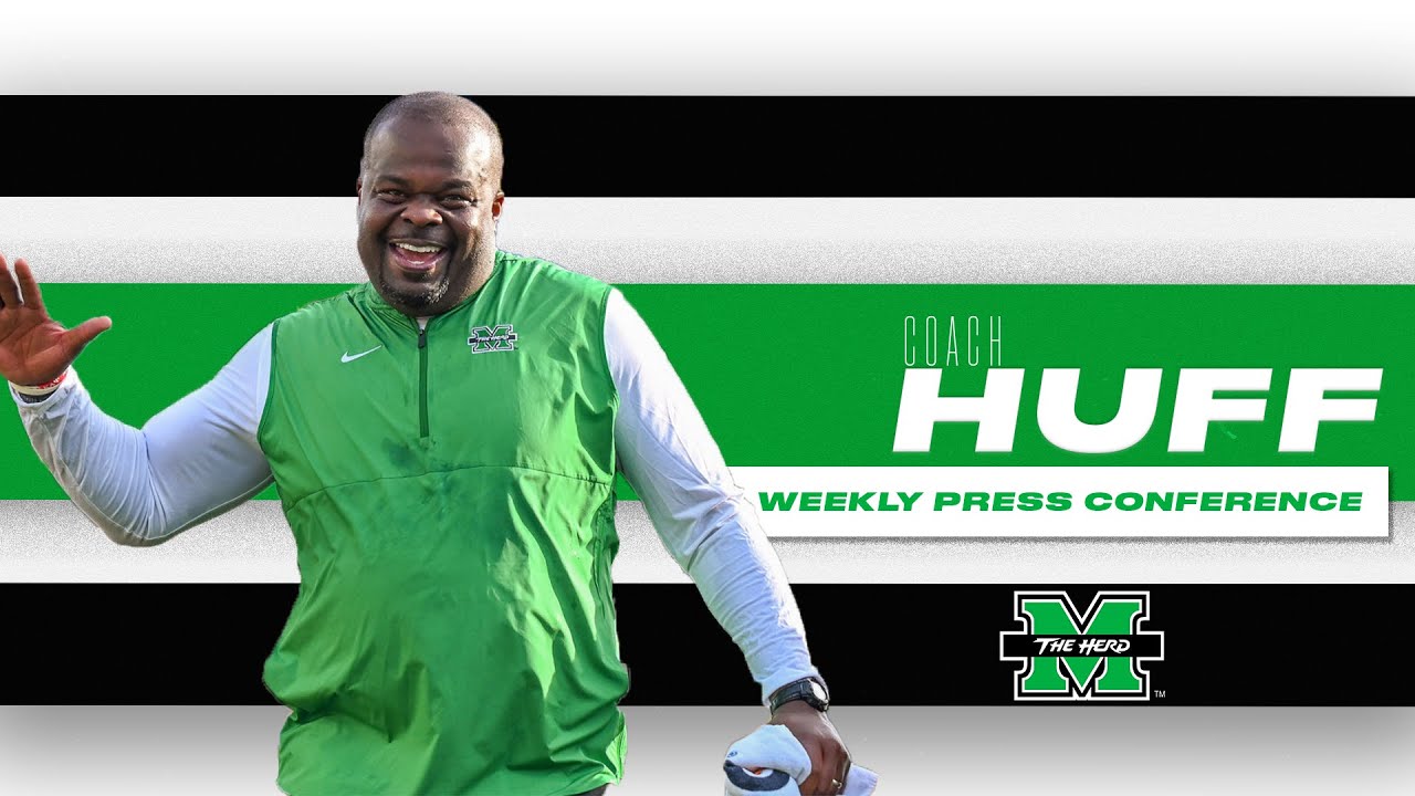 Marshall Football: Charles Huff Weekly Press Conference (UAlbany Week - Game 1)
