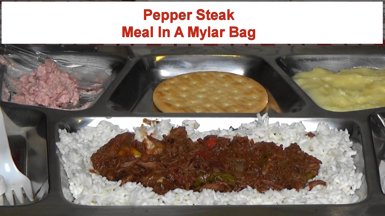 Pepper Steak Freeze Dried Meal In A Mylar Bag MRE Ep192