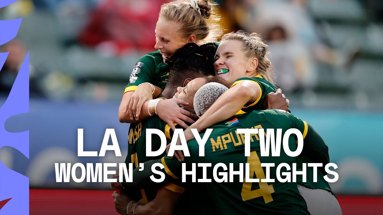 VITAL South African WIN sees them reach the quarter-finals | LA HSBC SVNS Day Two Women's Highlights