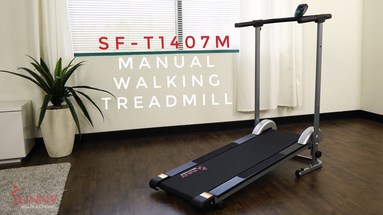 Sunny Health & Fitness SF-T1407M Manual Walking Treadmill