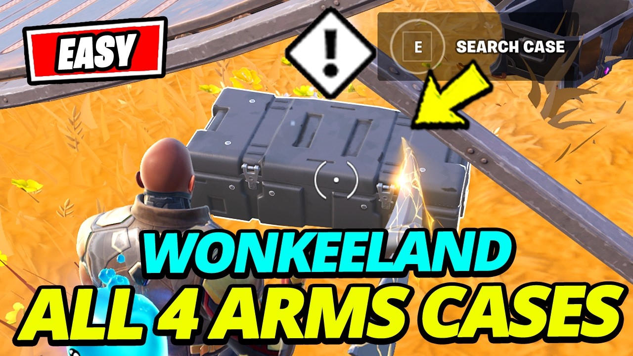 How to EASILY Search Cases to Find the Missing Arms (WONKEELAND ALL CASES LOCATIONS) - Fortnite