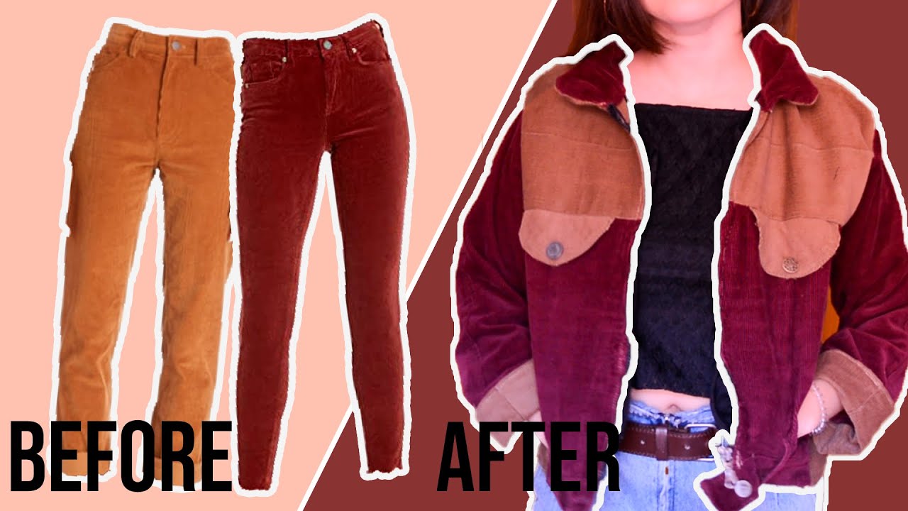 COMO CONVERTIR DOS PANTALONES EN UNA CHAQUETA DE PANA