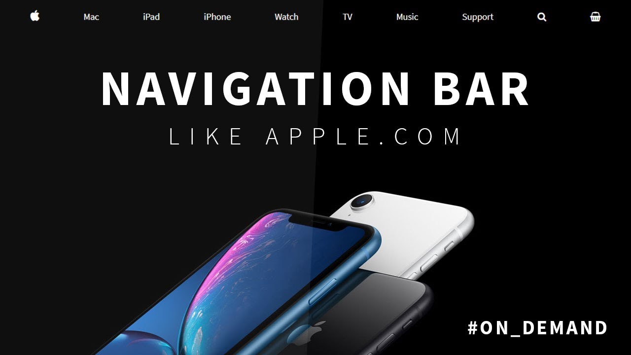 Navigation Bar Like Apple.com | Floating Search Bar Using Html CSS and jQuery