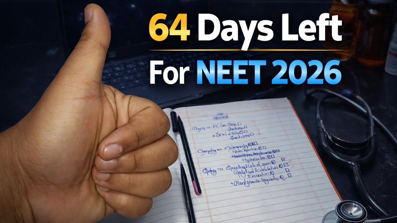 64 Days Left For NEET 2026. To Do List 🥴🥲😥
