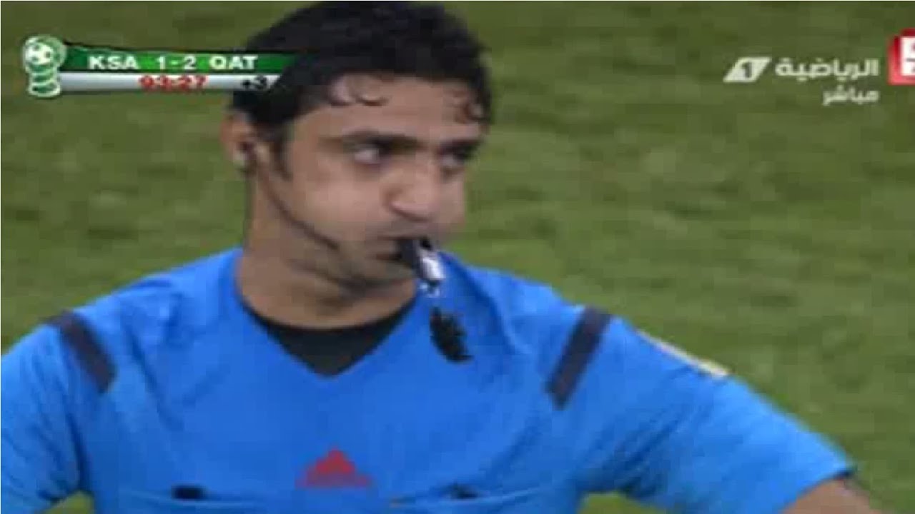مباراة السعودية وقطر في نهائي خليجي 22  بنتيجة 2-1 لصالح المنتخب القطري