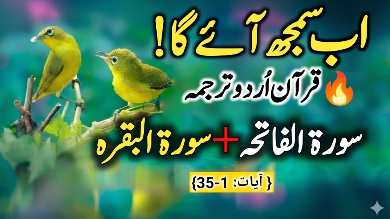 Surah Fatiha + Baqarah (1-35) | Urdu Tarjuma | Suno Aur Socho