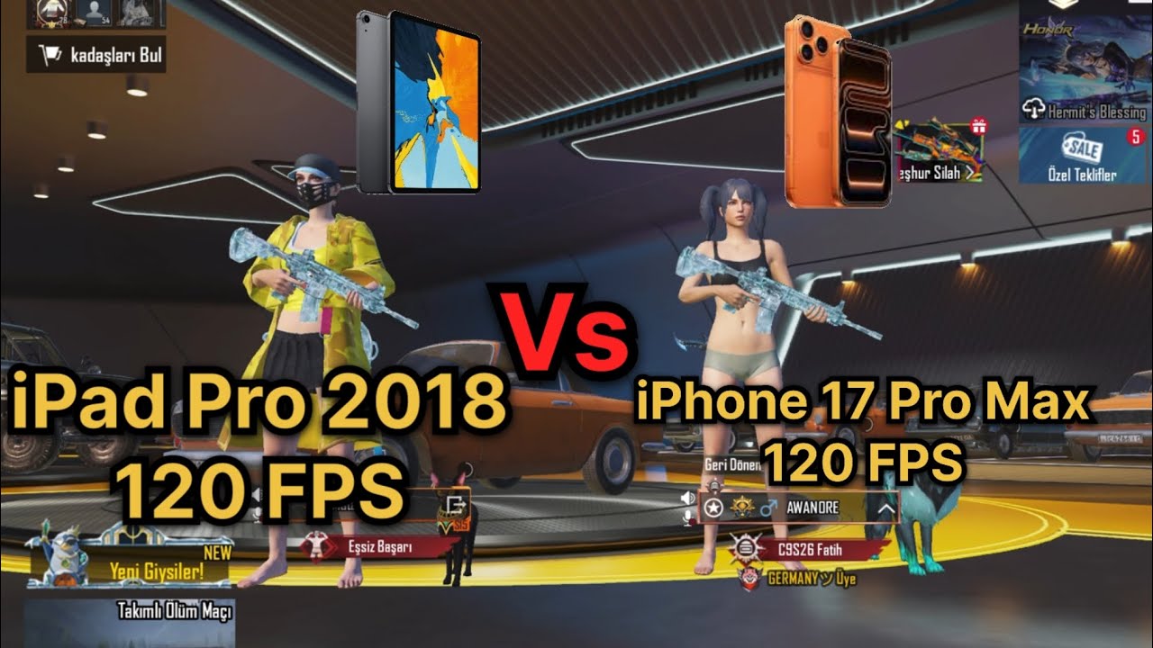 iPad Pro 2018 VS iPhone 17 Pro Max İN TDM // PUBG MOBİLE 