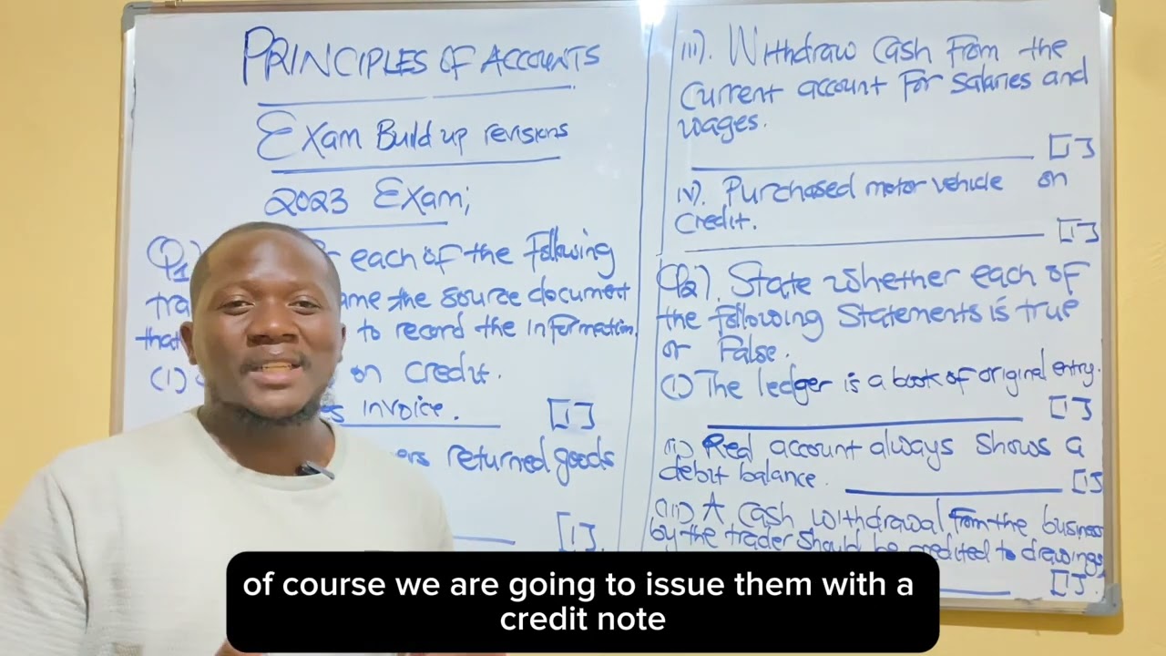 G12 Principles of Accounts 2023 Exam