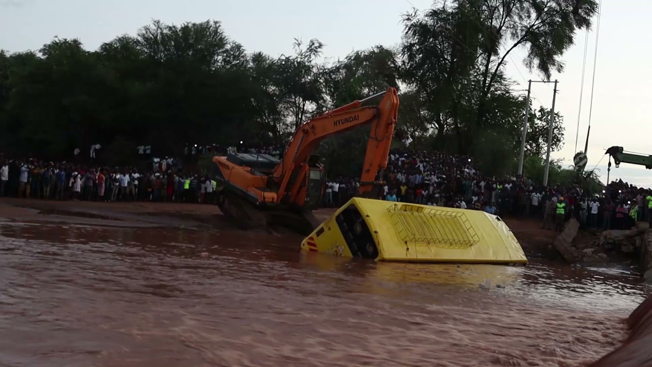 The bus which killed over 30 people at River Enziu finally removed