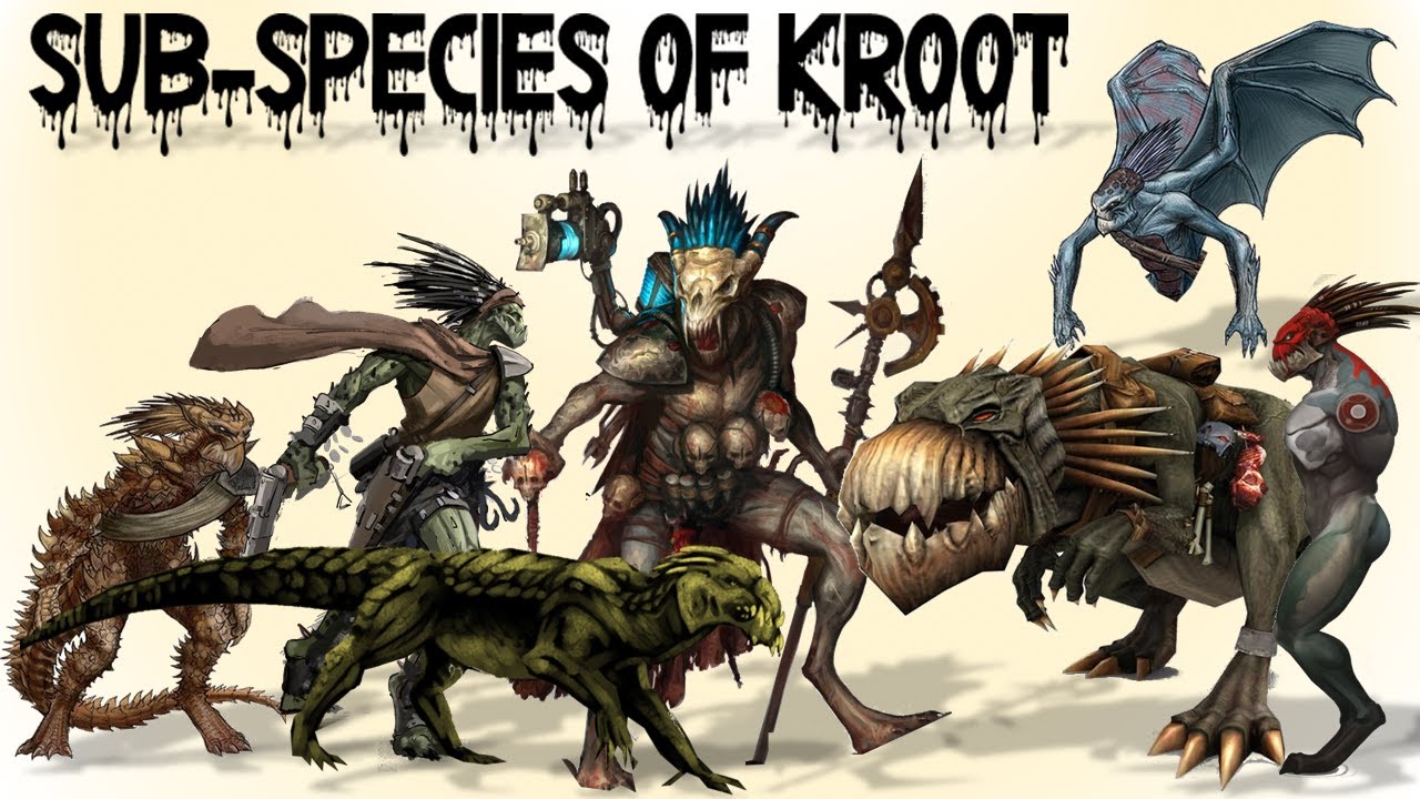 10 Kroot sub-species in the Tau Empire of 40K
