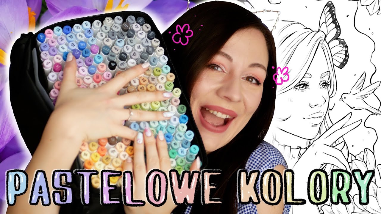 WYZWANIE - KOLOROWANIE LOSOWYMI MARKERAMI - WIOSNA W PASTELOWYCH KOLORACH #70