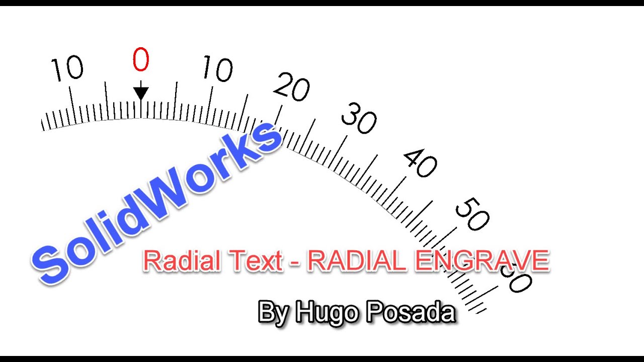 RADIAL TEXT in SOLIDWORKS - Engrave TEXT