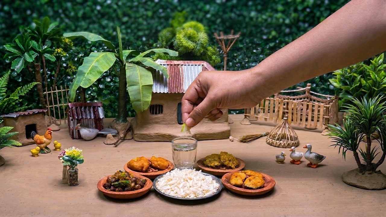 Making the World's Smallest Bangladeshi Traditional Iftar 🌙 | Miniature ASMR Cooking