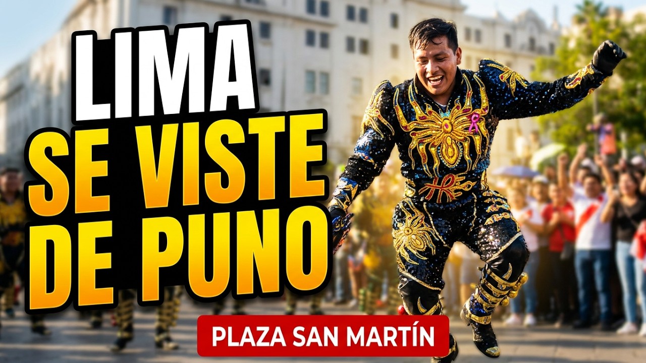 🏛️ ¡LIMA SE VISTE DE PUNO! Caporales Huascar Filial Lima en la Plaza San Martín [4K] 🇵🇪🪶
