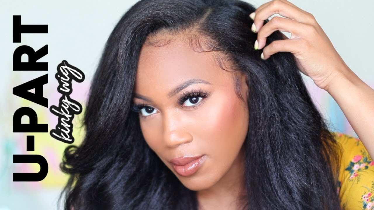 KINKY STRAIGHT U-PART WIG INSTALL | MYFIRSTWIG