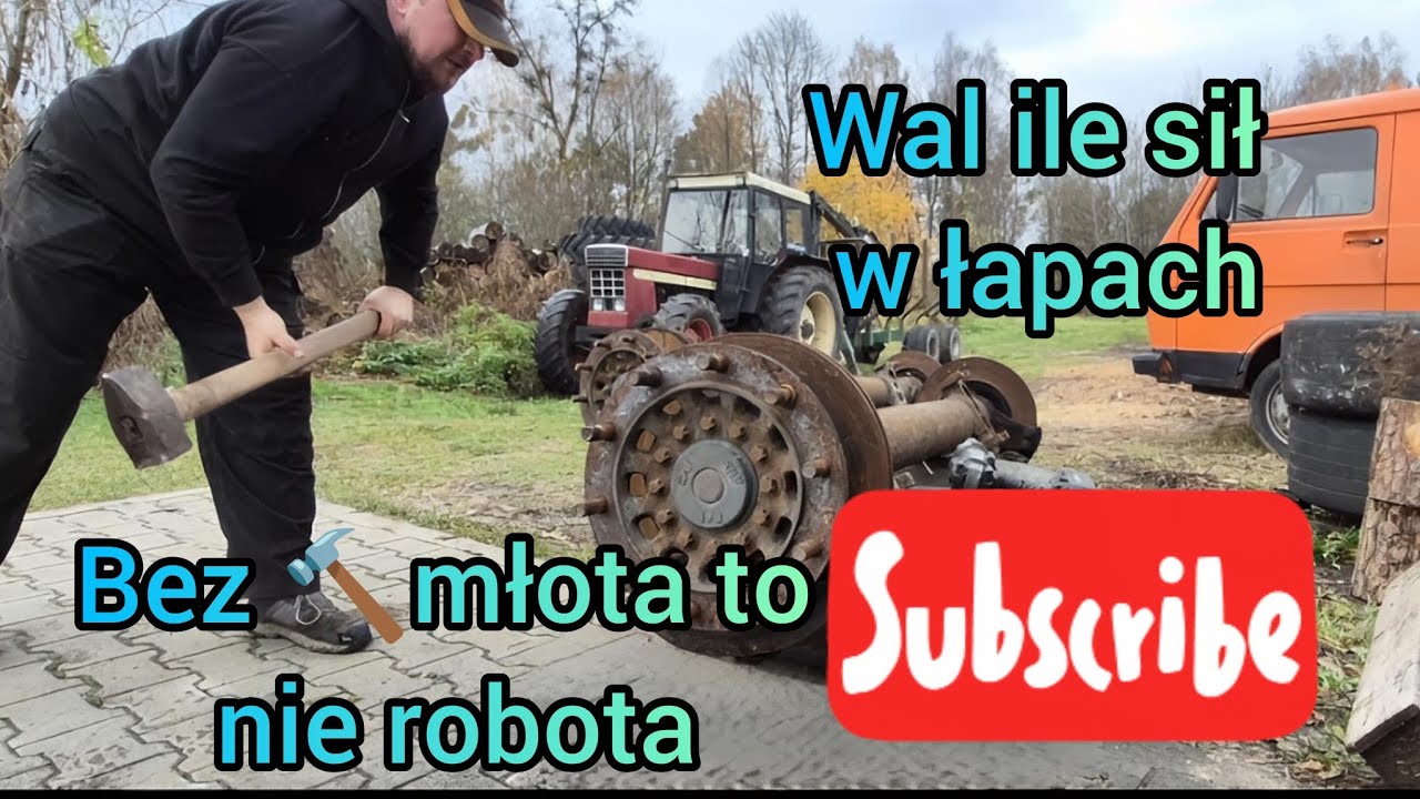 Demontaż zacisków z osi. Czasem trzeba większej różdżki😂