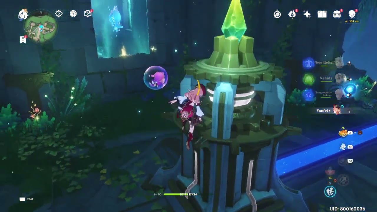 [PS4: Genshin Impact] Fontaine Map Exploration: East Slopes of Mont Automnequi Ruins