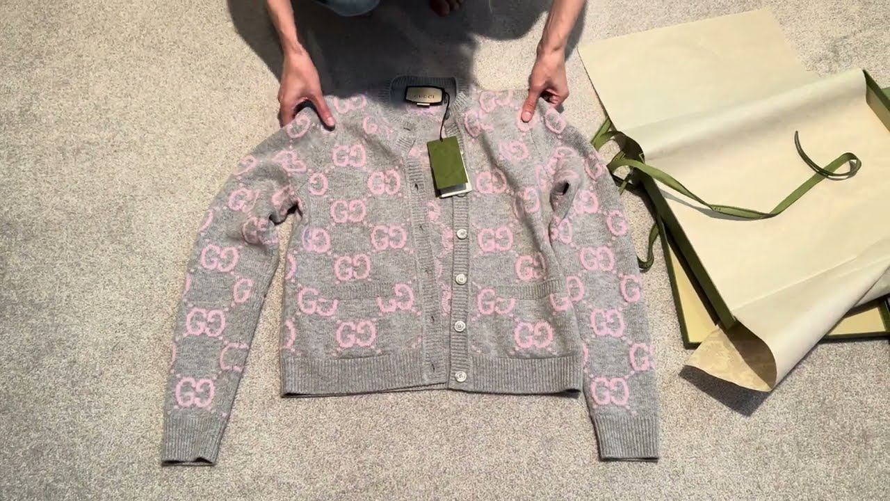 Gucci Wool Cardigan with GG monogram unboxing