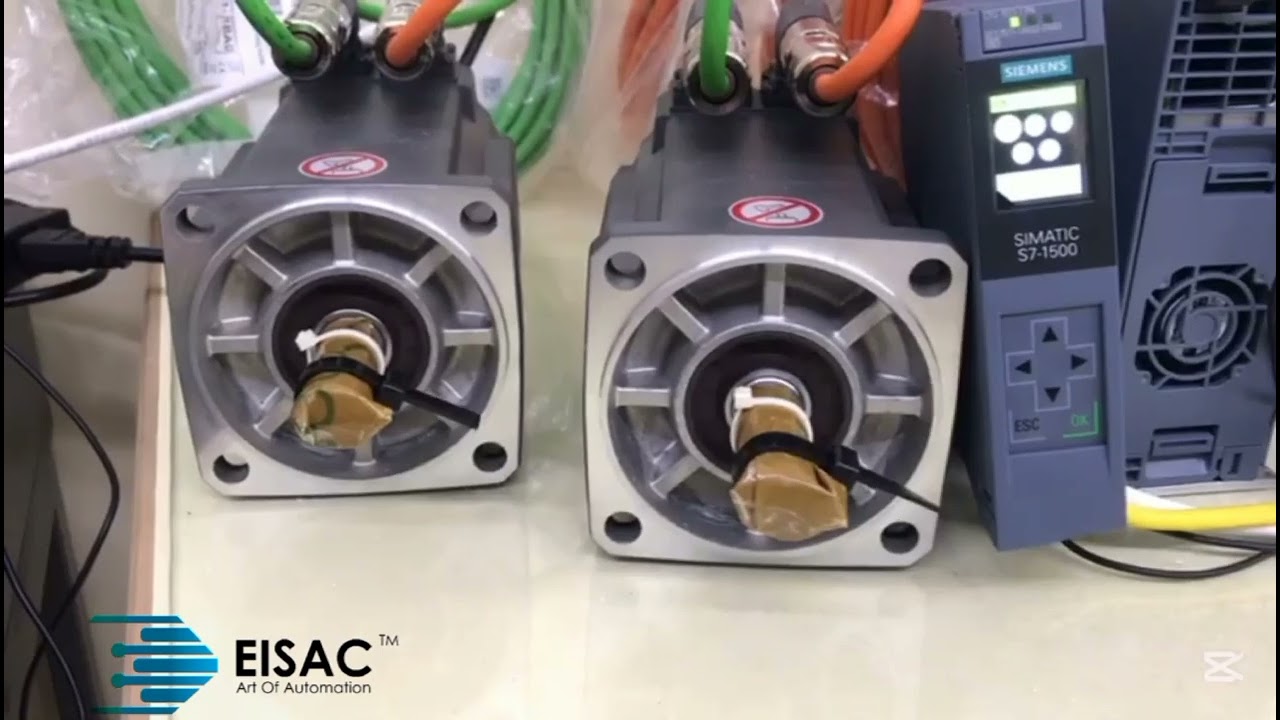 Synchronized Two SIEMENS S200 Servo Motors using TIA Portal and controlled them via S7-1511 CPU