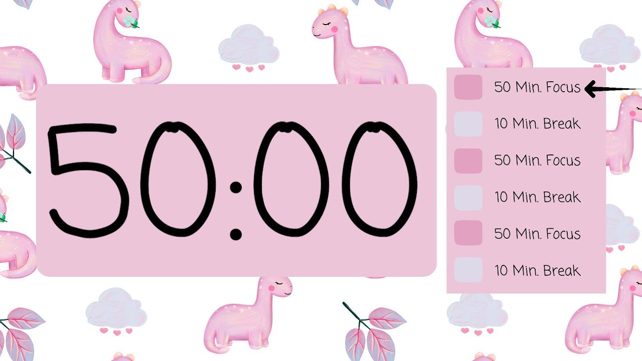 ⏳ 3-hour 50/10 Pomodoro Timer – Simple Beeps 🎯 | Stay Focused & Productive