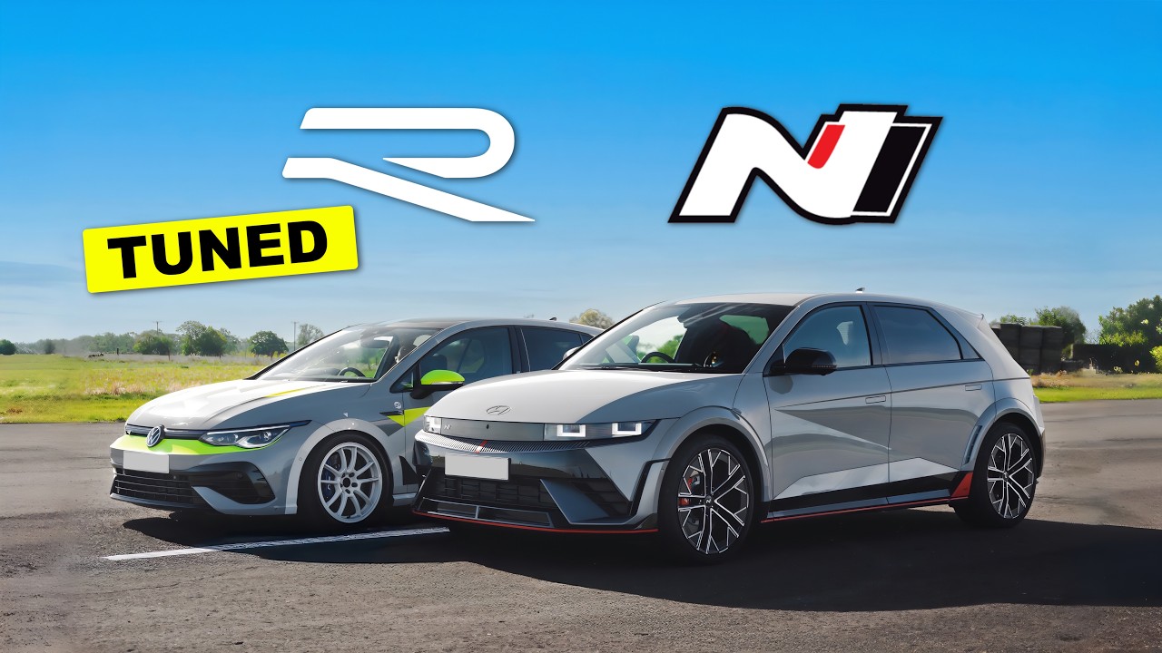 FASTEST EV HOT HATCH vs TUNED VW GOLF R - WHOS FASTER?